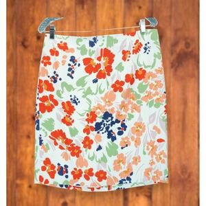 NWT Ann Taylor Women's  Floral Pencil‎ Skirt Multicolor Size 10 Petites MSRP $80